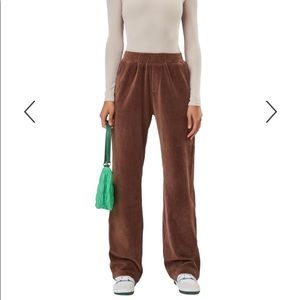 Brown stretch corduroy pants